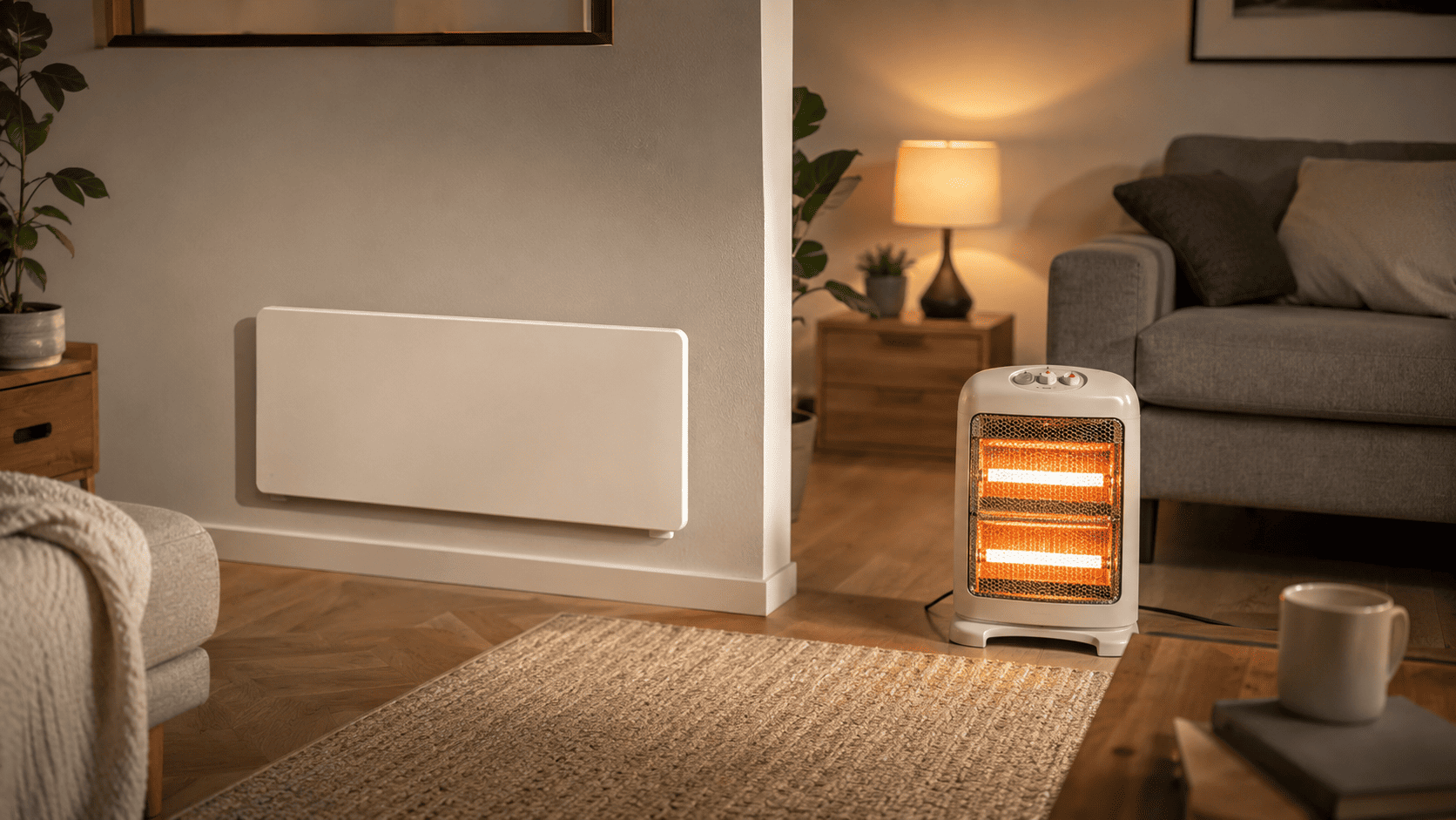 panel calefactor vs estufa electrica